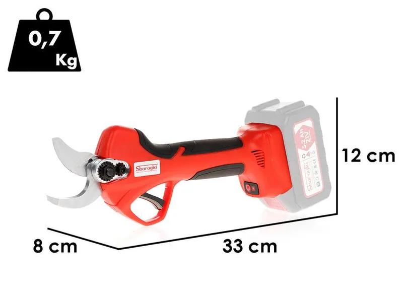 Sbaraglia Tecno Smart 37 - Sécateur électrique à batterie - Diamètre de coupe 37 mm