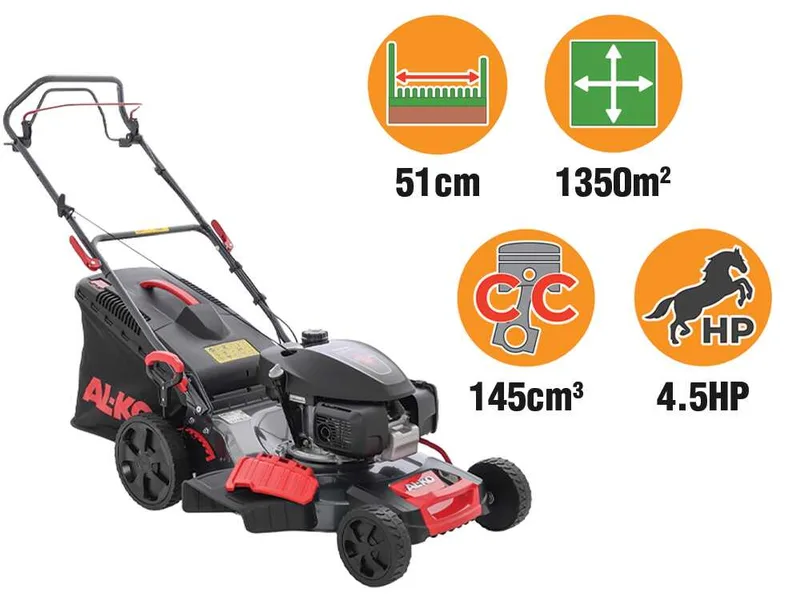 Al-Ko Easy 5.16 SP-H - Tondeuse à gazon thermique tractée - 4 en 1 - Moteur Honda GCVx 145