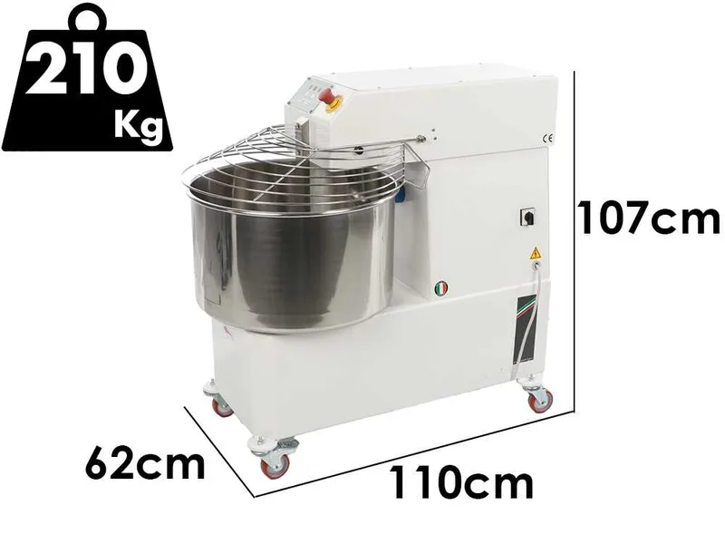 Spiralmac SV60 2 VEL HH PNL - Pétrin à spirale à haut niveau d'hydratation - Capacité 60 kg - Triphasé