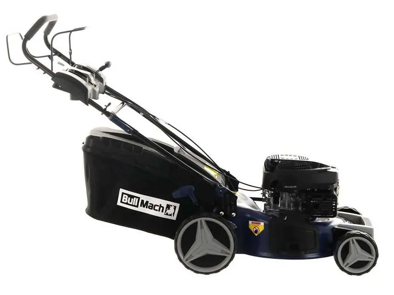 BullMach ECTOR 46 S - Tondeuse à gazon thermique tractée - 4 en 1 - Moteur de 170 cc