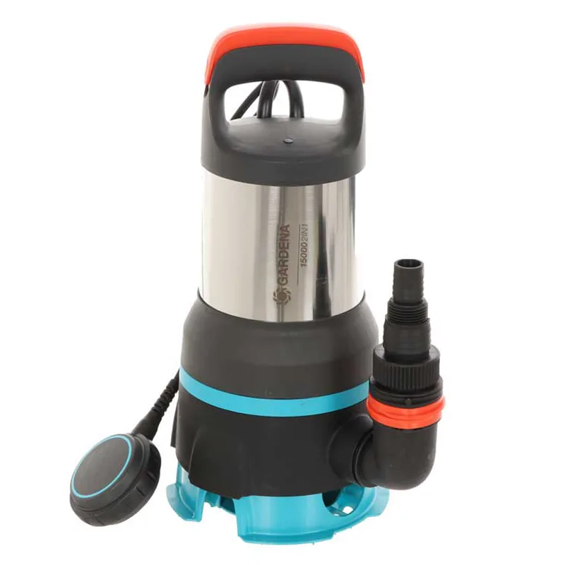 Pompe immergée pour eaux claires et chargées Gardena 2 en 1 - 15000 - art. 9048-20 - en acier INOX