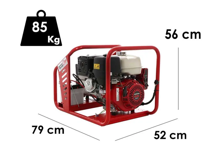 Tecnogen H8000 TE/A - Groupe électrogène triphasé 6 kW - Continu 5.4 kW Triphasé + ATS