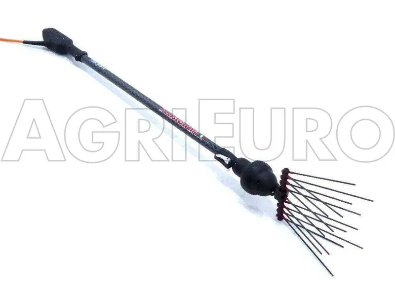 Castellari Fenix L V2 - Peigne vibreur électrique à batterie de type automobile avec câble inclus - Perche télescopique en carbone 230/320 cm