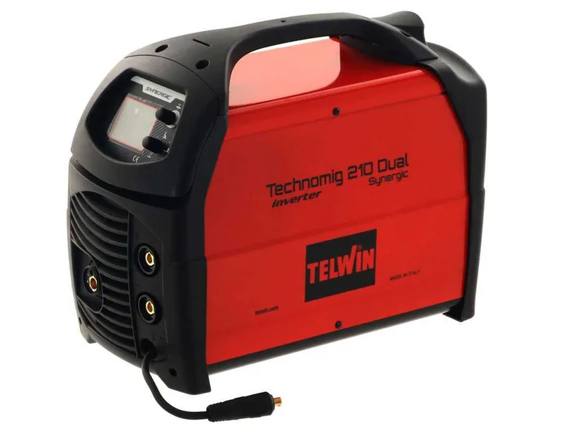Telwin Technomig 210 Dual Synergic - Poste à souder inverter à fil - Pour mig-mag/flux/brazing/mma/ tig DC-Lift - gaz/no gaz