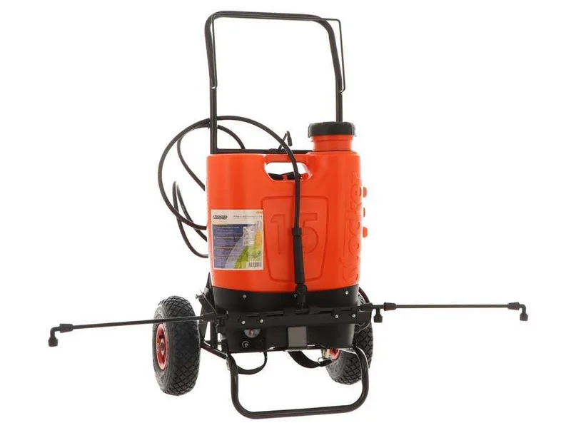 Pulvérisateur électrique Stocker avec chariot - Capacité réservoir 15L, max 5 bars