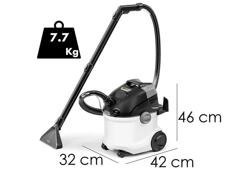 Karcher SE 5 - Nettoyeur moquettes - aspirateur liquides avec bidon eau propre/sale 4 L - 1000 W
