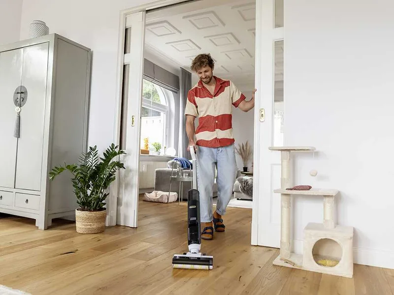 Karcher FCV 3 - Autolaveuse à batterie - 3 en 1 : lave, sèche et aspire