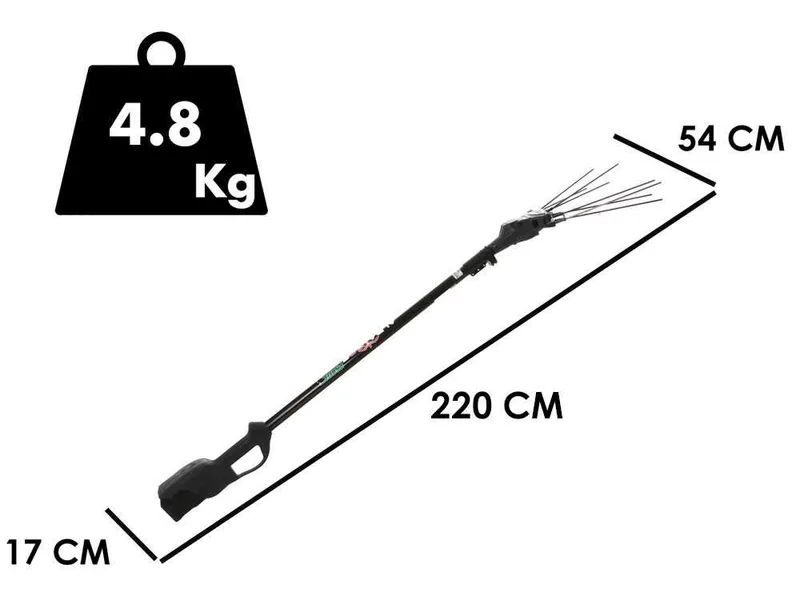 Zanon Albatros PRATIK C/AL 300 - Peigne vibreur électrique à batterie 2x 36V 5Ah - Perche télescopique 220/350 cm
