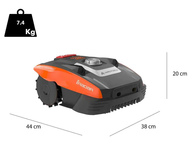 Yard Force Compact 400RiS - Robot tondeuse - Gestion via App - Capteurs IRadar