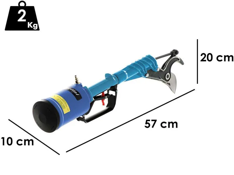 Sécateur électrique pneumatique de taille Paterlini Ara 8/D - Poignée directe - À air comprimé