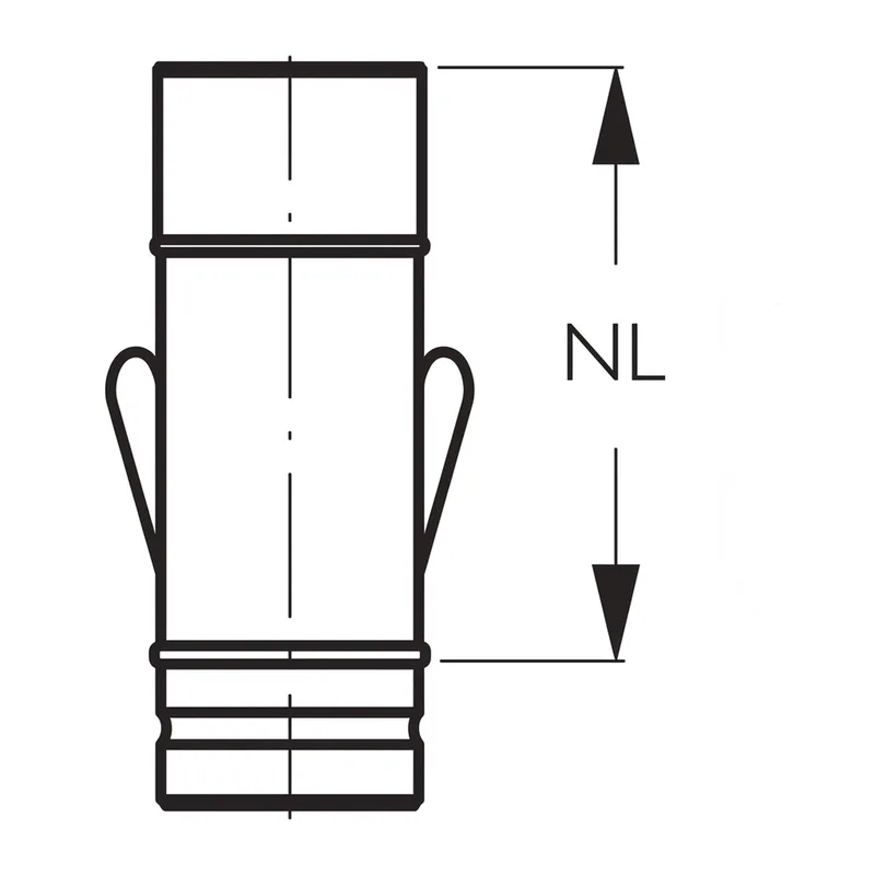 Schiedel Élément de purge PPL ovale 250 mm Ø 113 mm
