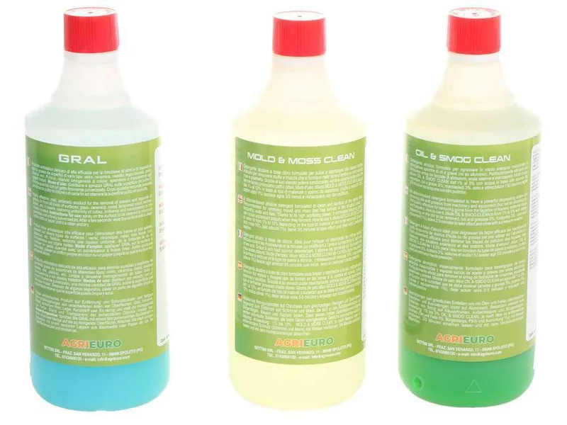 Kit 3 détergents professionnels - spécifiques pour le nettoyage des extérieurs - 3 bidons de 1 L