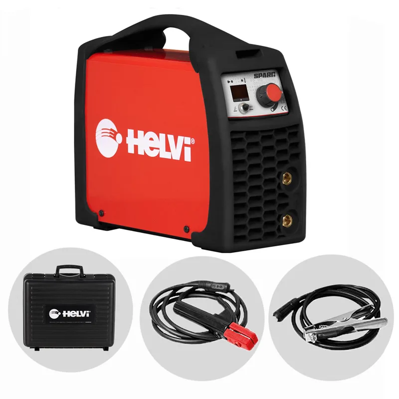 Helvi Sparc 120 - Poste à souder inverter (MMA) + Mallette antichoc, courant continu (CC)