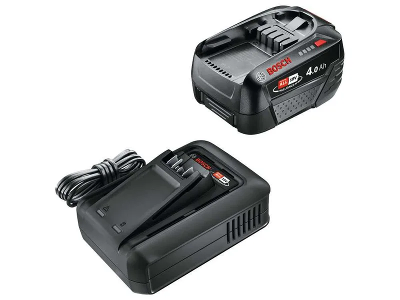 Kit de démarrage Bosch batterie 18 V/4 Ah + chargeur pour la gamme verte DIY