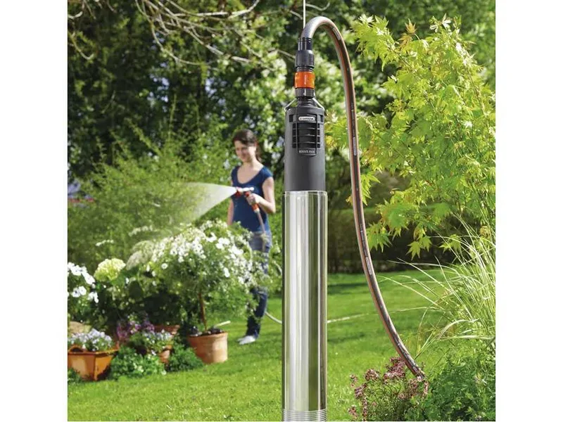 Pompe à immersion pour puits Gardena 6000/5 Inox Automatic - Pour eaux claires - flotteur intégré