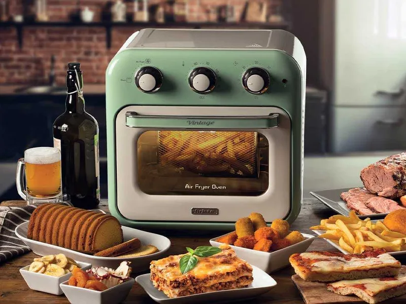 Ariete Vintage Vert - Friteuse à air et four électrique 16 L