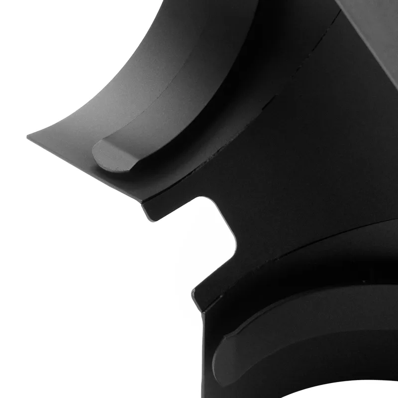 Raik Basic écran thermique 150mm noir latéral pour coude 3 pièces 90° pour tuyau de fumée / conduit de fumée