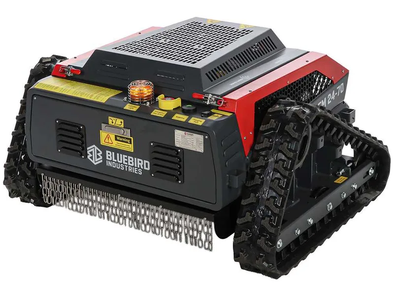 Blue Bird FM 24-70 - Robot débroussailleur à chenilles hybride (thermique + batterie) - Radiocommandé