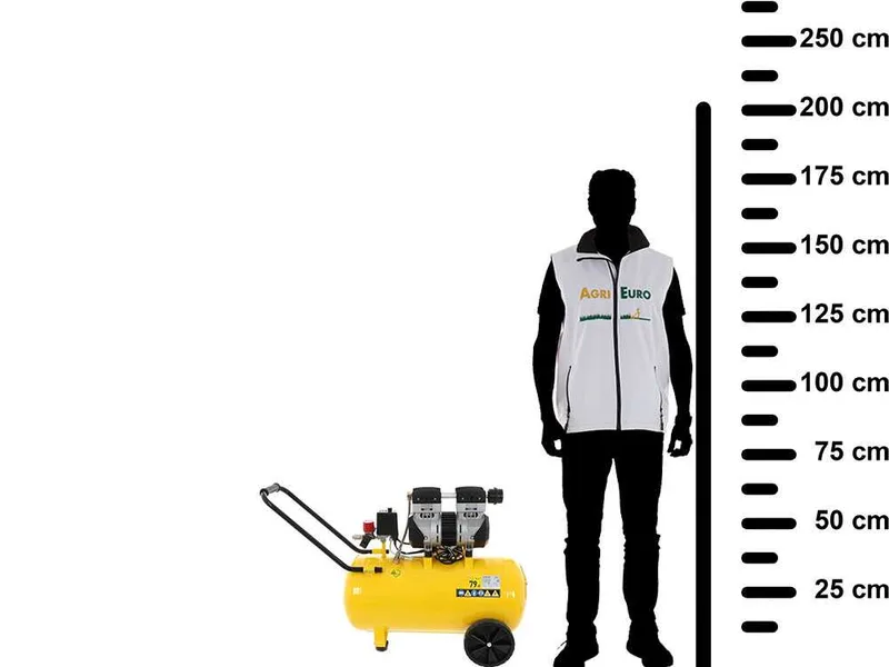 Stanley DST 150/8/50 SXCMS1350HE - Compresseur d'air électrique monophasé silencieux, oil-less - Moteur 1.3 CV - 50 L
