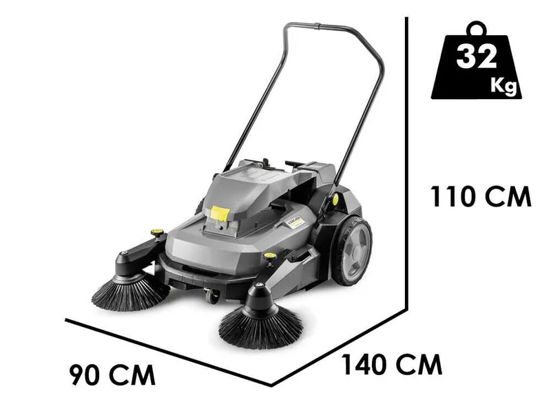 Karcher KM 70/25 C Bp 2SB - Balayeuse à batterie avec bac de ramassage 36V 2.5Ah