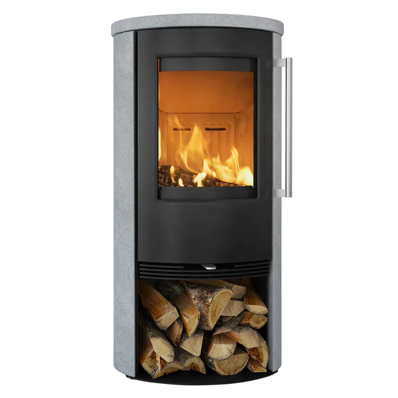 TermaTech TT21RS Poêle à bois Acier Noir Pierre ollaire Mat