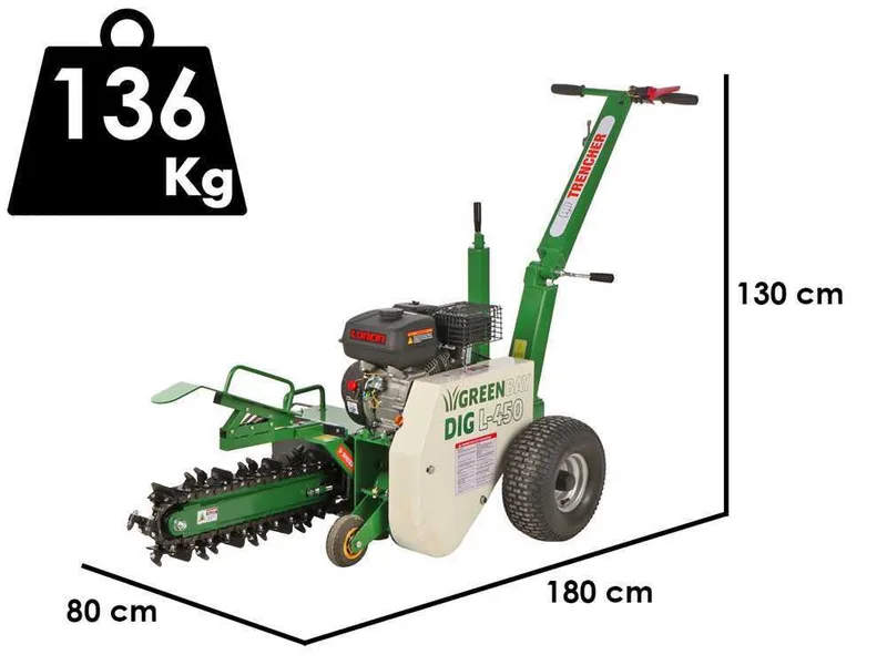 GreenBay L-450 - Trancheuse de sol - Moteur Loncin 196cm3