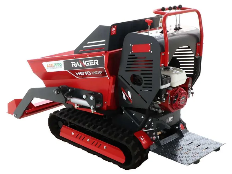 Brouette motorisée à chenilles dumper Ranger H570 HDP-E - Moteur Honda GX200 - Transmission hydrostatique