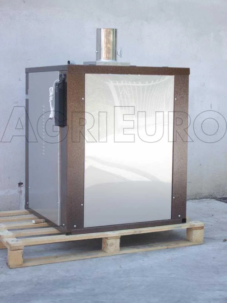 AgriEuro Medius 60 Deluxe INC - Four à bois en acier encastrable - Cuivre émaillé - Inox