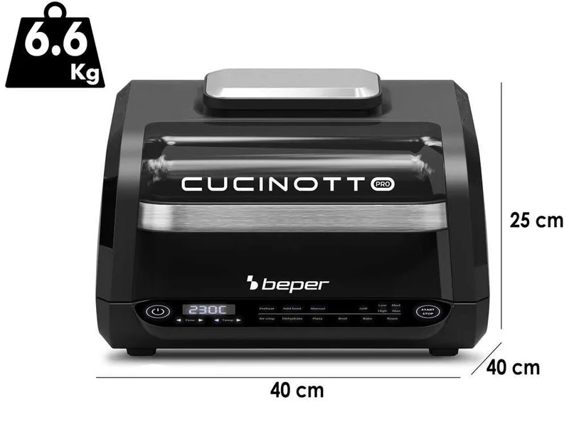 Beper P101FRI081 - Friteuse sans huile numérique - Four électrique 1700W