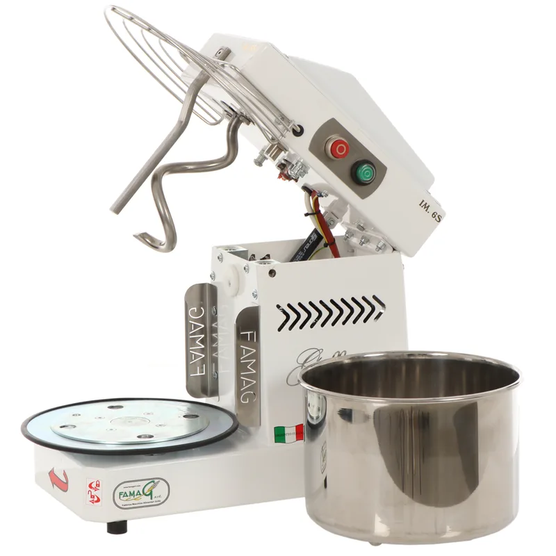 Pétrin à spirale Famag Grilletta IM 6 S 10 vitesses - Haut niveau d'hydratation - tête basculante - écran LCD - Capacité de cuve 6 Kg 11 litres