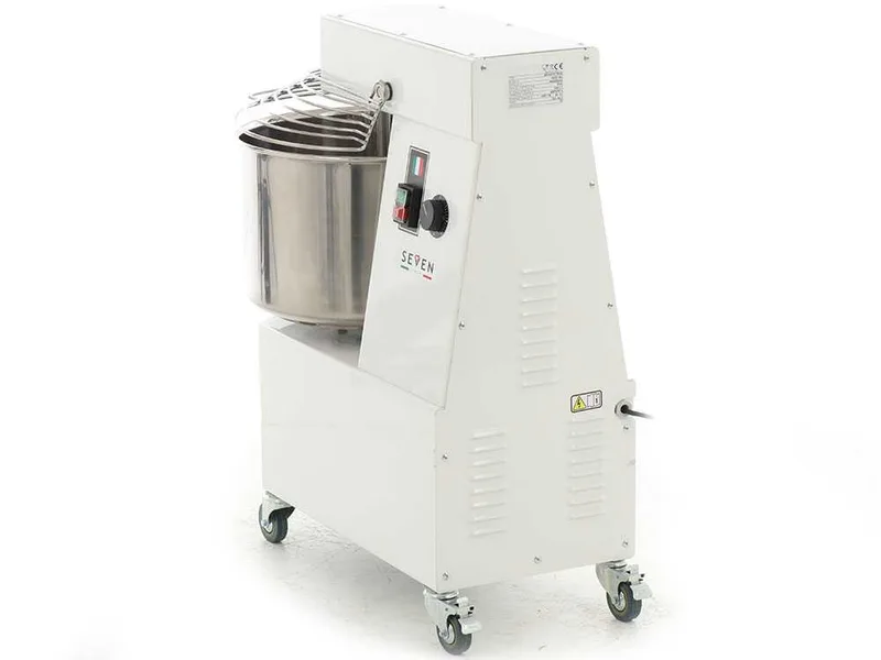 Pétrin à spirale professionnel Seven Italy GH 30 - 230 V - Avec roues et Minuterie