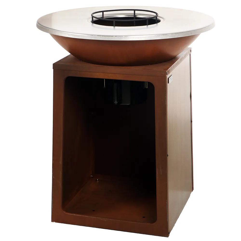 RoyalFood COR-4000 - Barbecue à bois en corten