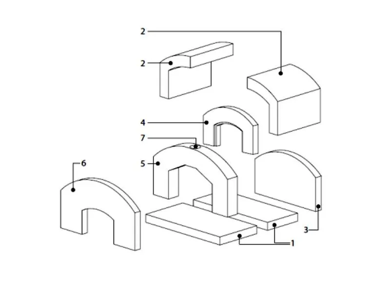 Linea VZ Capri - Four à bois encastrable avec plan de cuisson 72x70 cm - Capacité de cuisson 3 pizzas