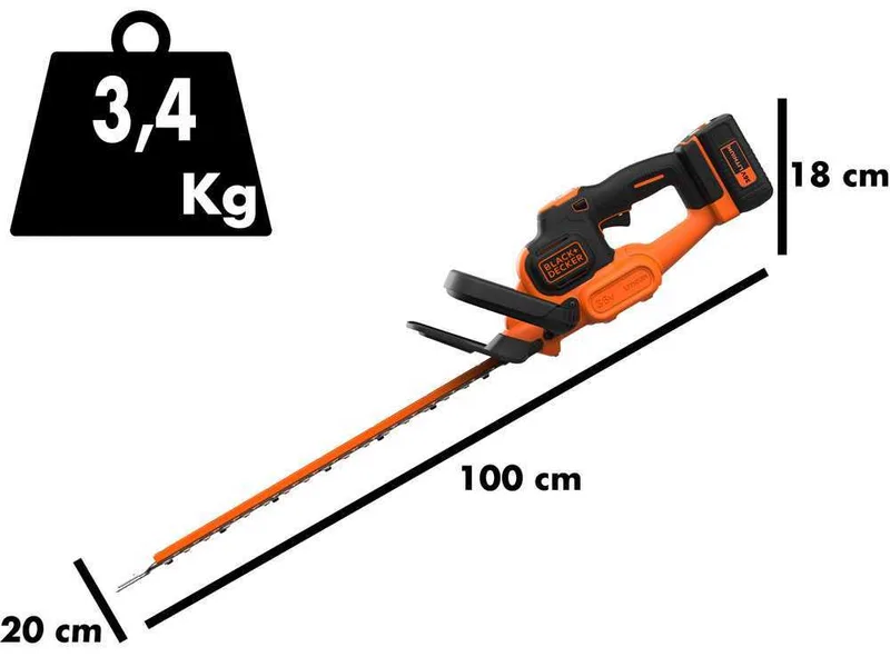 Taille-haie à batterie Black & Decker BCHTS3625L1 - 36V 2,5 Ah - Lamier 55cm