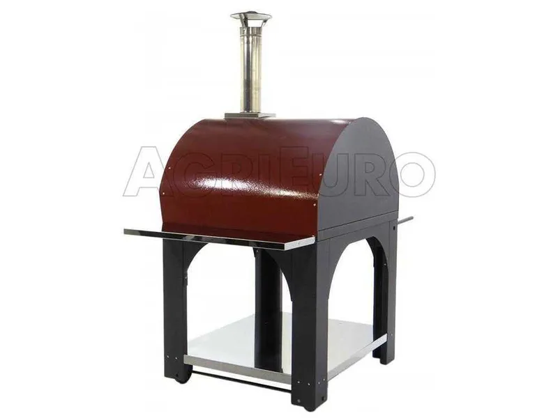 AgriEuro Cibus Red - Four à bois pour pizza d'extérieur 100x80 Cibus Red - 5 pizzas