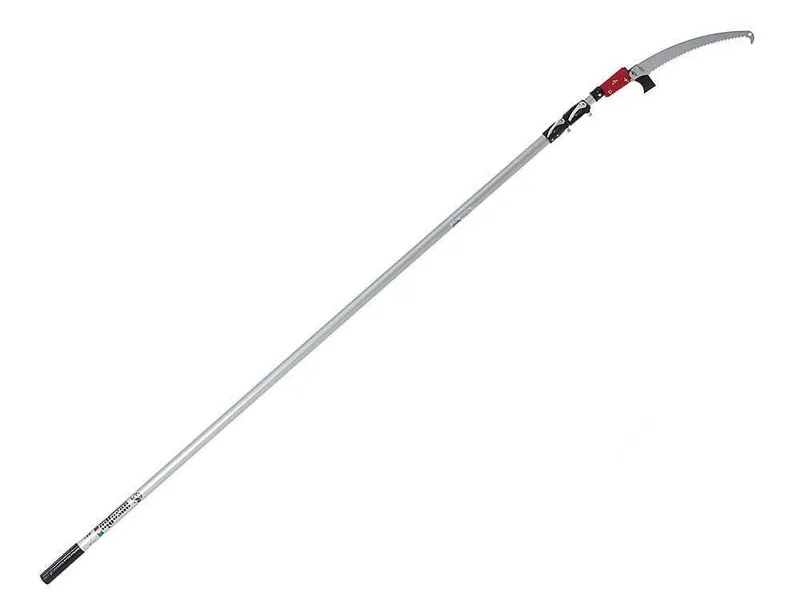 Scie de jardin Ausonia sur perche de rallonge télescopique en aluminium de 6 mètres - scie de 35 cm