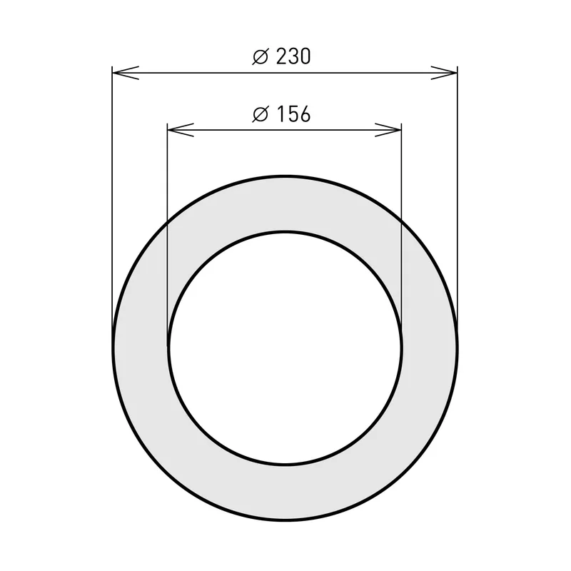 Raik Basic rosace murale 150 mm gris fonte 5 cm pour tuyau de fumée / conduit de fumée