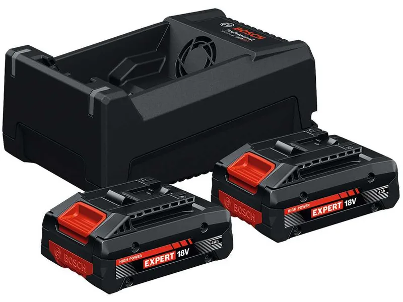 Kit de démarrage Bosch pour gamme Blue Professional - 2 batteries 18 V/4 Ah + chargeur