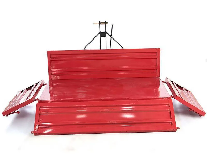 Benne 3 points pour tracteur GeoTech TRP 160 - Basculante - 3 ridelles ouvrables