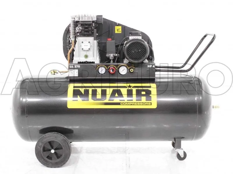 Nuair B 3800B/4T/270 TECH - Compresseur d'air électrique triphasé à courroie - Moteur 4 CV - 270 L