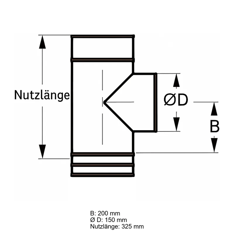 Schiedel PRIMA PLUS raccord de porte de nettoyage rond Ø180 mm simple paroi mat