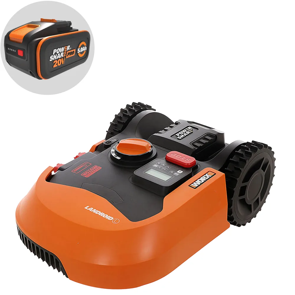 Worx Landroid WR147E.1 - Robot tondeuse - Avec périmètre - Batterie 20V et 4 Ah - L1000