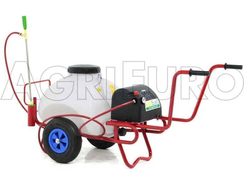 Pulvérisateur sur chariot à batterie 12V de 70 L PRO - Pompe de pulvérisation électrique avec attelage