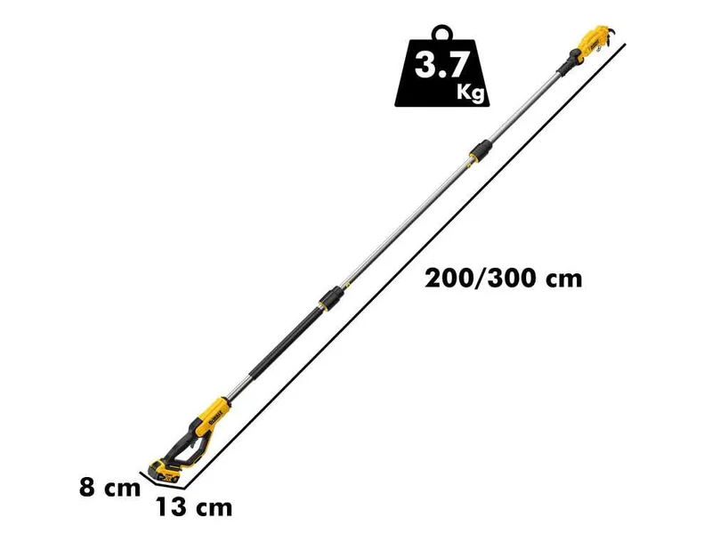 DeWalt DCMPP569P1-QW - Sécateur électrique sur perche - 200-300 cm - 18 V 2 Ah