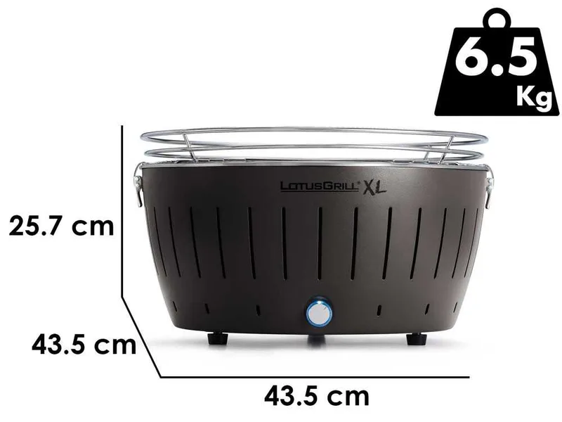 LotusGrill LG G435 U - Barbecue portable d'extérieur XL - Coque anthracite