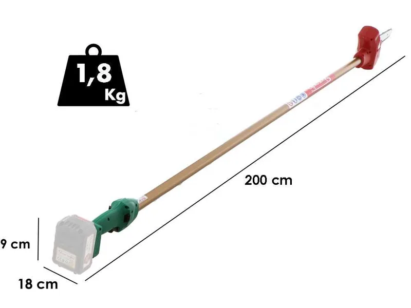 Sbaraglia Ares 21V - Élagueuse sur perche à batterie