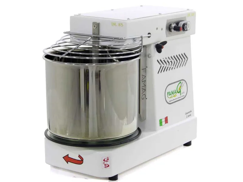 Pétrin à spirale Famag IM 8-S monophasé à 10 vitesses - Tête basculante - 8 KG