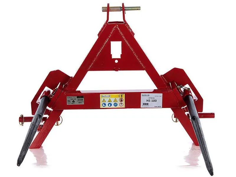 GeoTech - Fourche pour bottes de paille - Attelage à 3 points pour tracteur