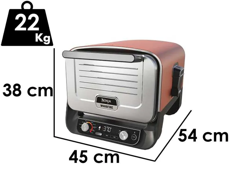 Ninja Woodfire OO101EU - Four électrique d'extérieur pour pizza et rôtis