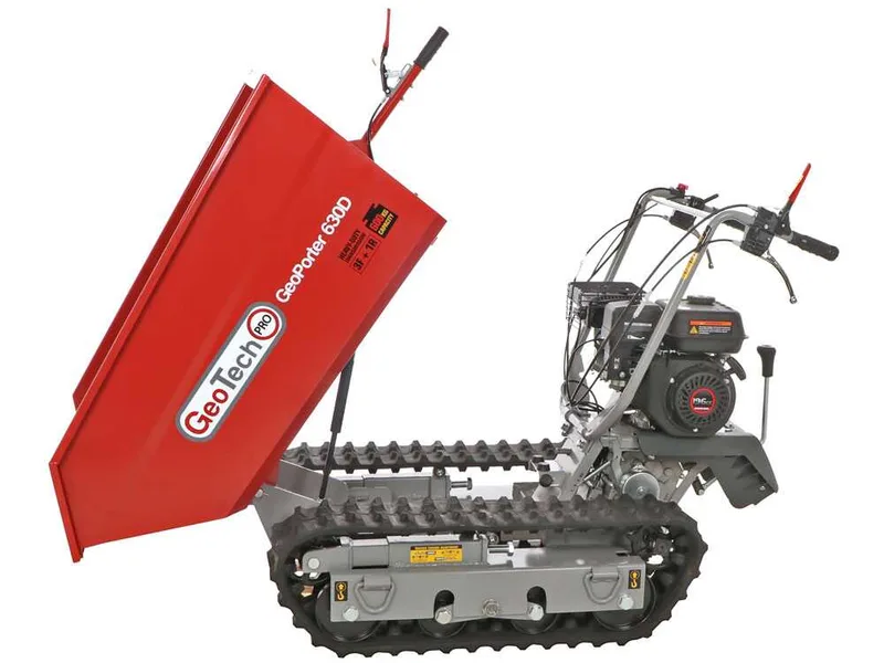 GeoTech Pro GeoPorter 630D - Brouette à moteur sur chenilles - Benne dumper 600Kg